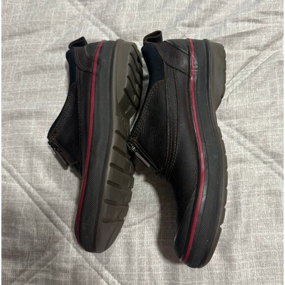 Clarks Muckers Zip Up Shoes Leather Rain Boots Ruck Womens Sz 5.5 EU 35.5 Brown - Picture 5 of 10